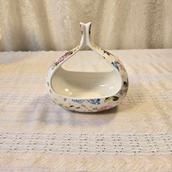 Vintage Grace Teaware Fine Porcelain Floral Gravy Boat - Picture 5 of 8